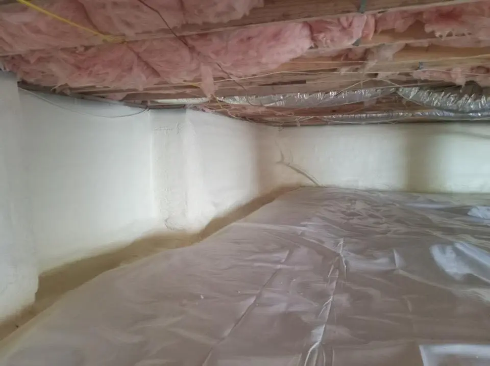 Crawl space encapsulation with closed-cell spray foam for Roof Waterproofing in Church Hill