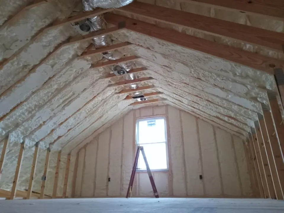 Spray foam roofing application for Crawl Space Insulation project in Church Hill